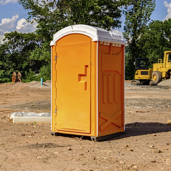 how often are the portable toilets cleaned and serviced during a rental period in De Lamere ND